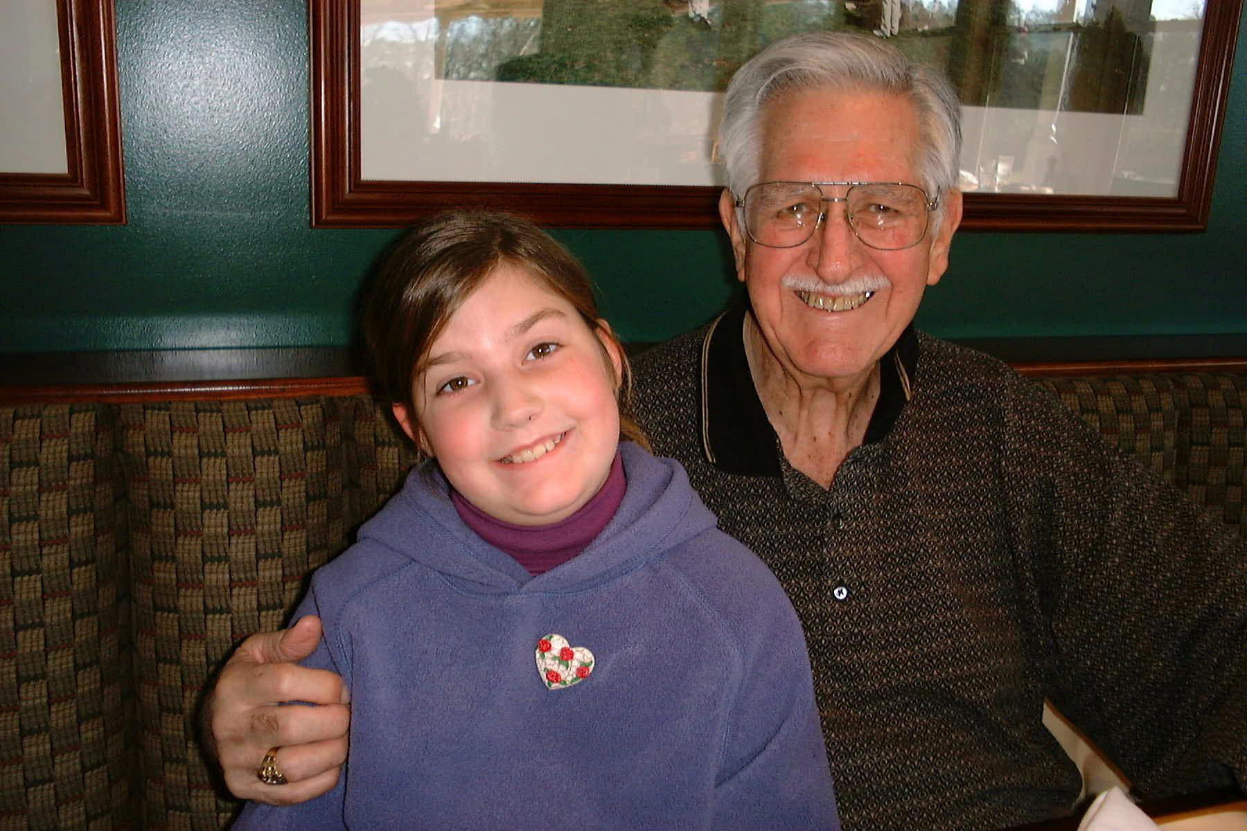 Danielle and Pop Pop at the King’s Mill Country Club