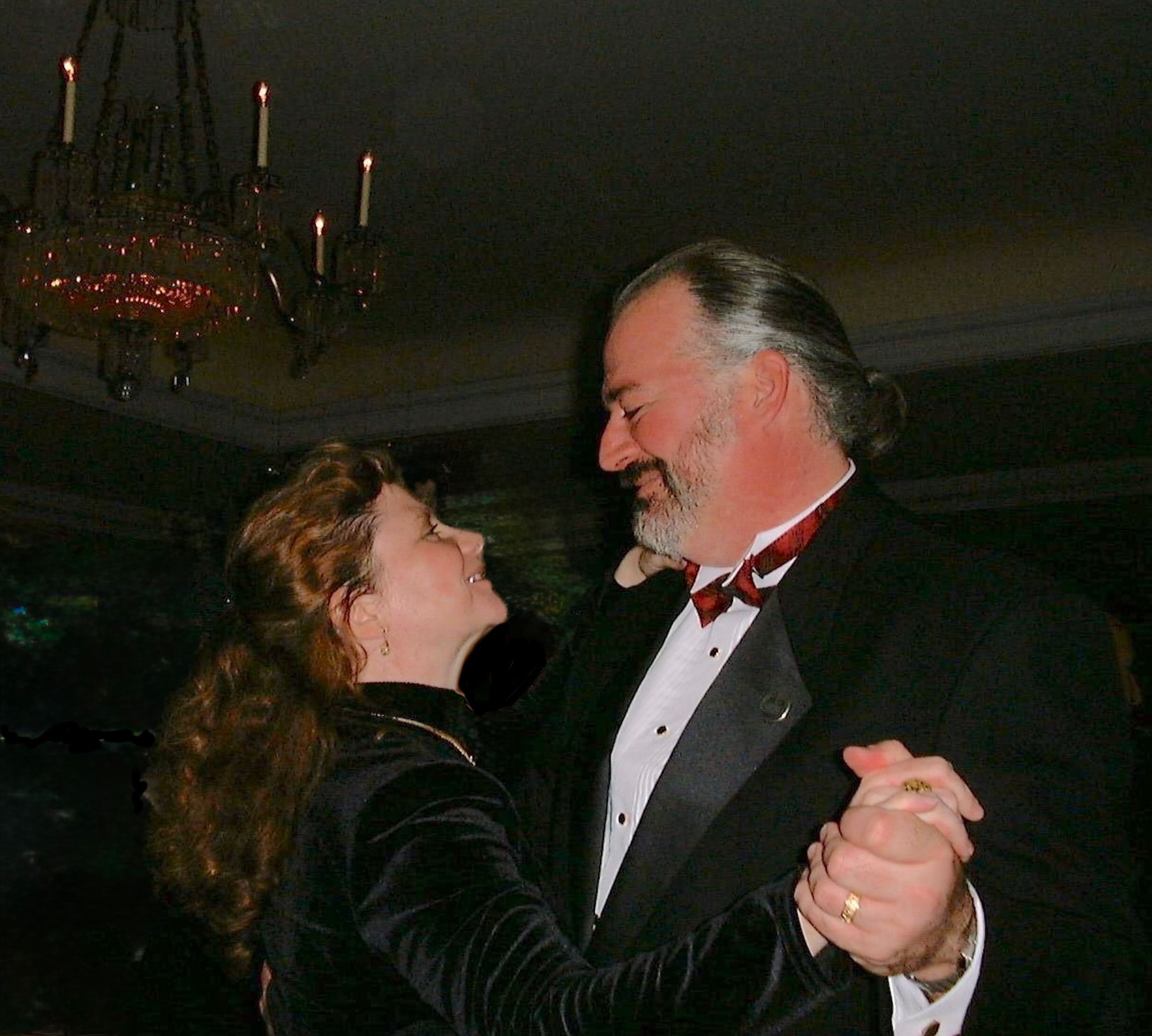 Steve and Linda dancing at the Williamsburg Inn New Year’s Eve party